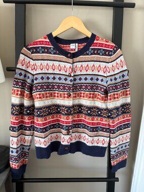 Twik Simons Fair Isle Cardigan | Small | Nordic Knit Sweater